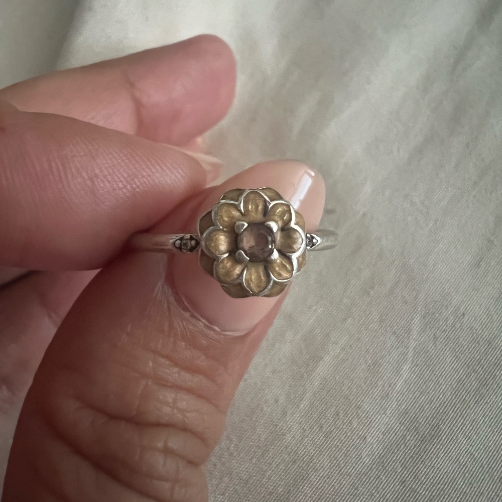 Gold and Silver Floral Ring